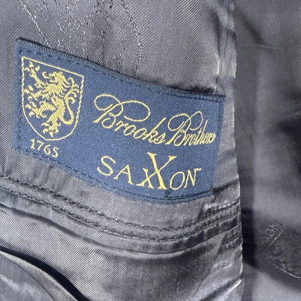 Brooks Brothers Fitzgerald 1818 Charcoal Gray Blazer Jacket 40 Short Saxxon USA